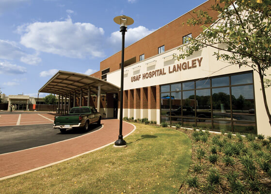 Exterior view of the United States Air Force Hospital Langley